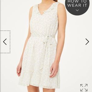 Loft outlet flutter neck dress